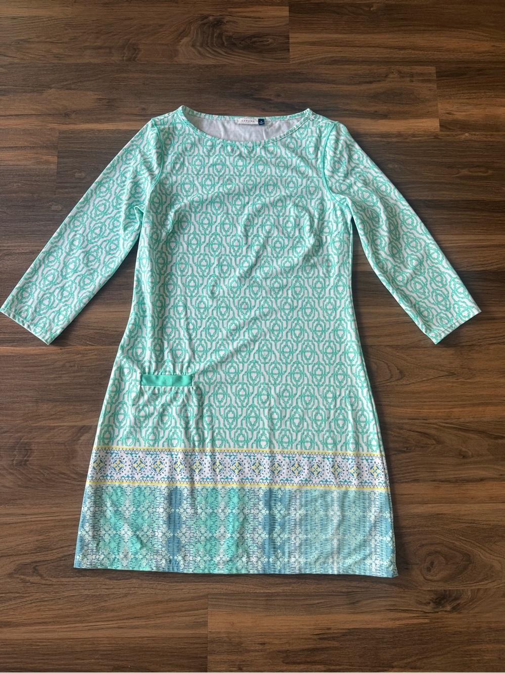 Cabana Life Patterned Shift Dress - Sz Medium